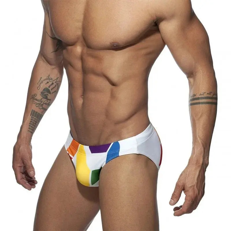 Low Waist Printed Triangle Swimwear - WOWihte