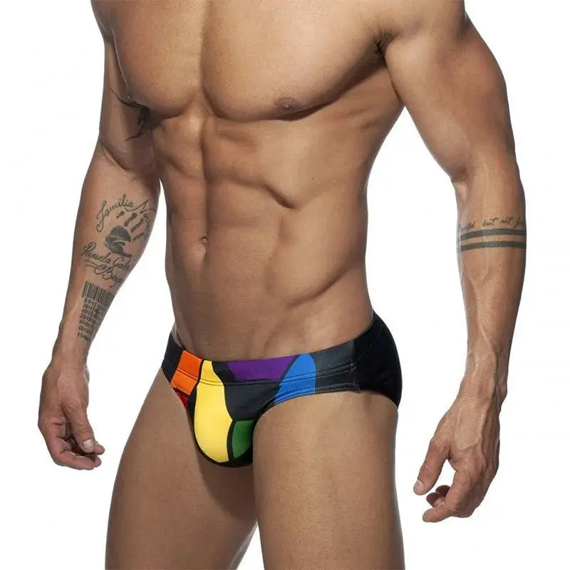 Low Waist Printed Triangle Swimwear - WOWihte