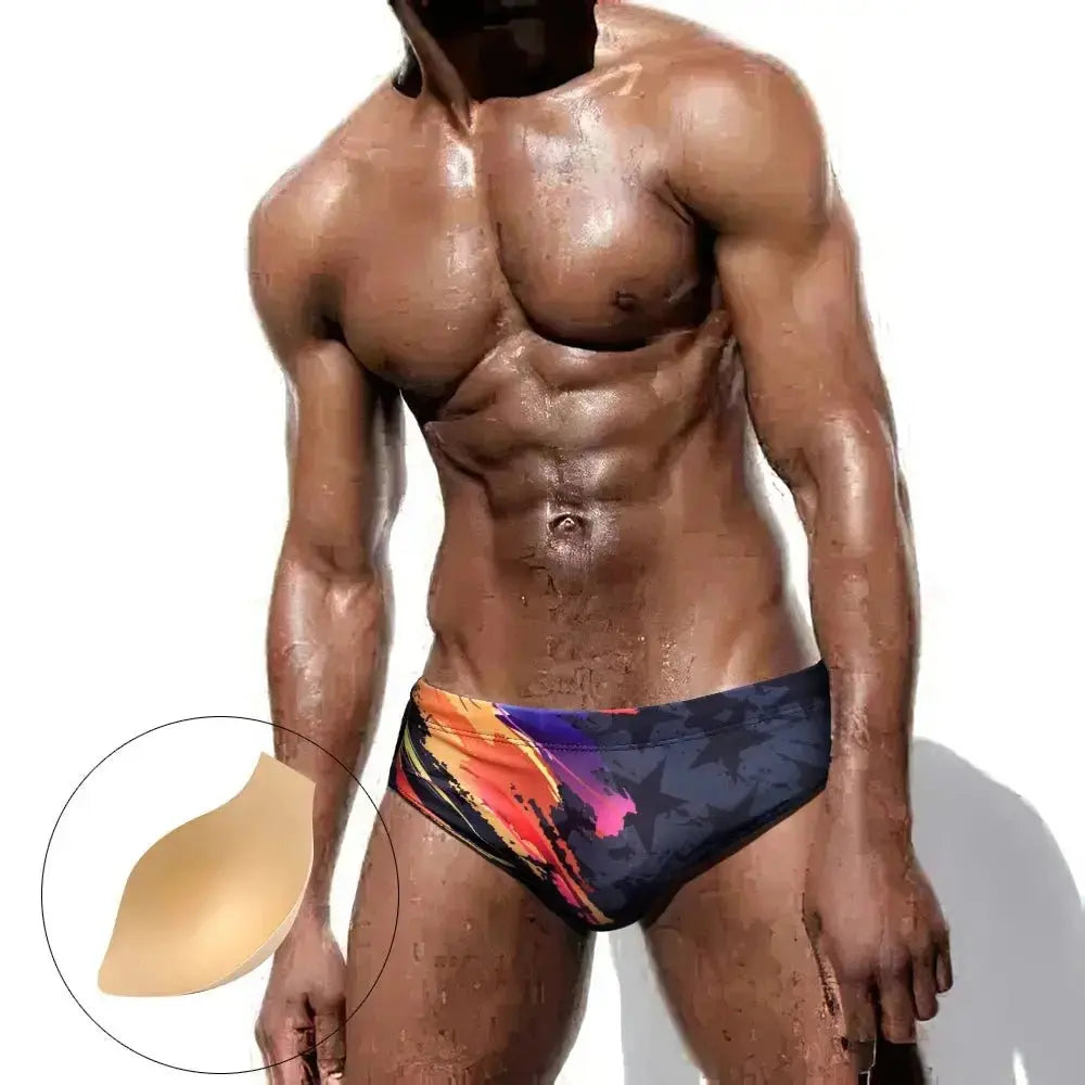 Low Waist Push-Up Swim Briefs - WOWihte