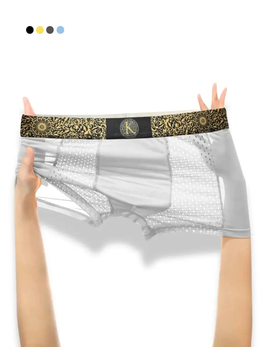 Luxury Ice Silk Mesh Boxers - WOWihte