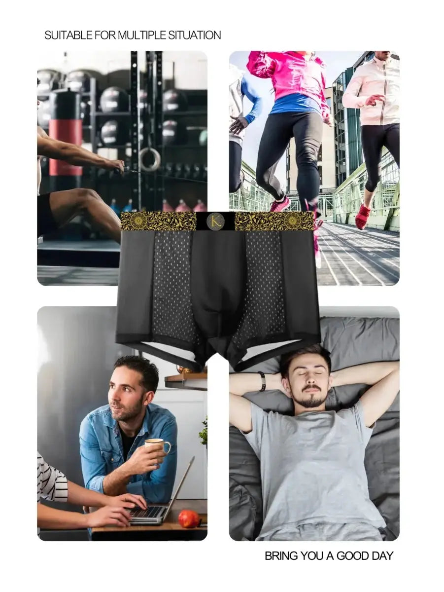 Luxury Ice Silk Mesh Boxers - WOWihte