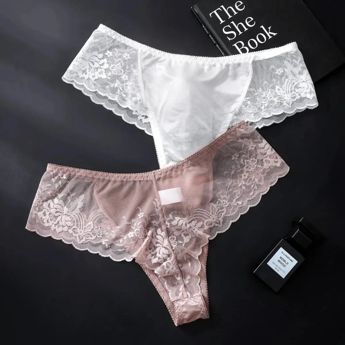 Luxury Lace Satin Men's Thong - WOWihte