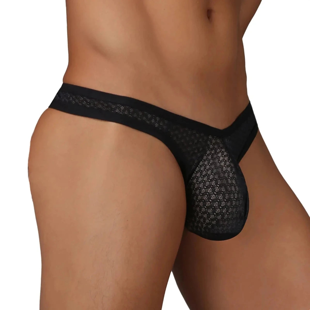 Luxury Mesh Lace Men's Thong - WOWihte