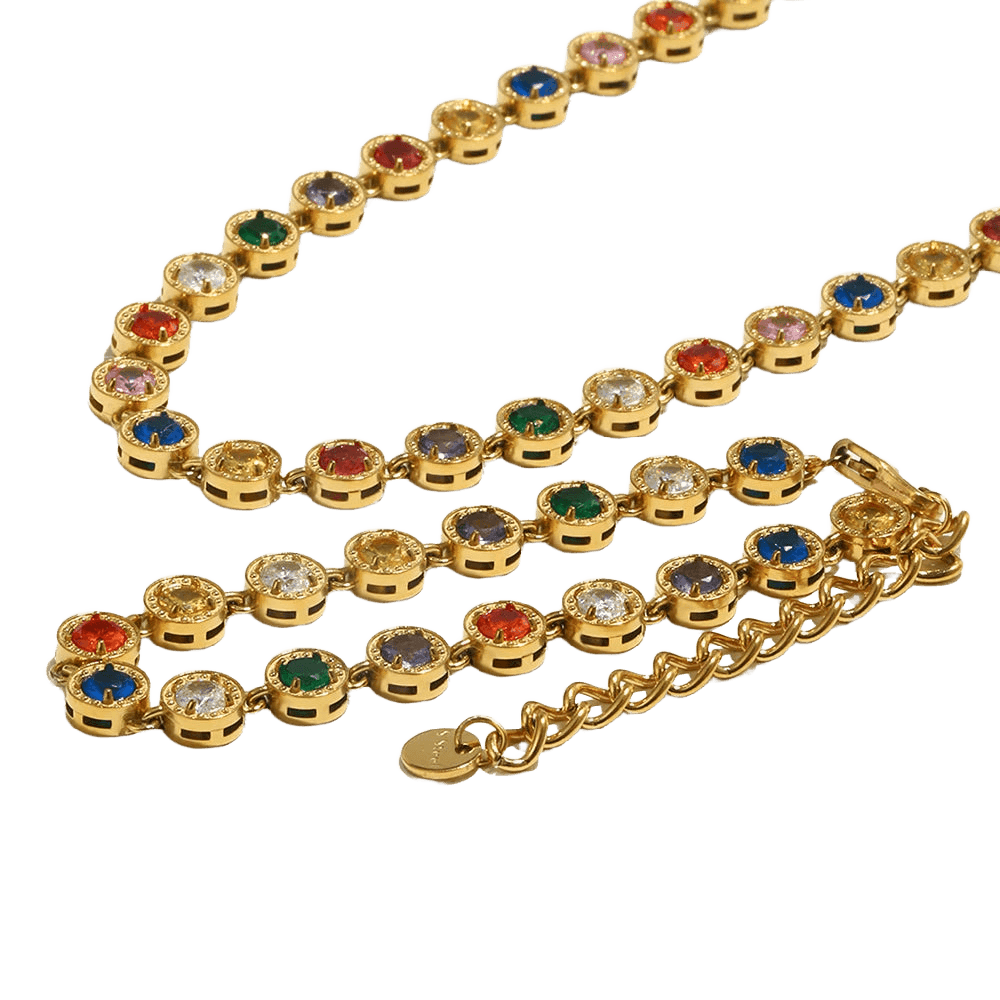 Luxury Multicolor Zircon Jewelry Set - WOWihte