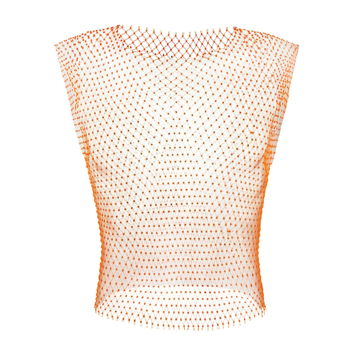 MEN See - Through Fishnet Vest - WOWihte