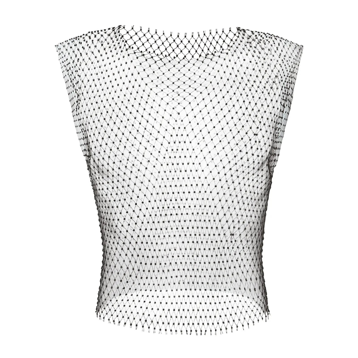 MEN See - Through Fishnet Vest - WOWihte