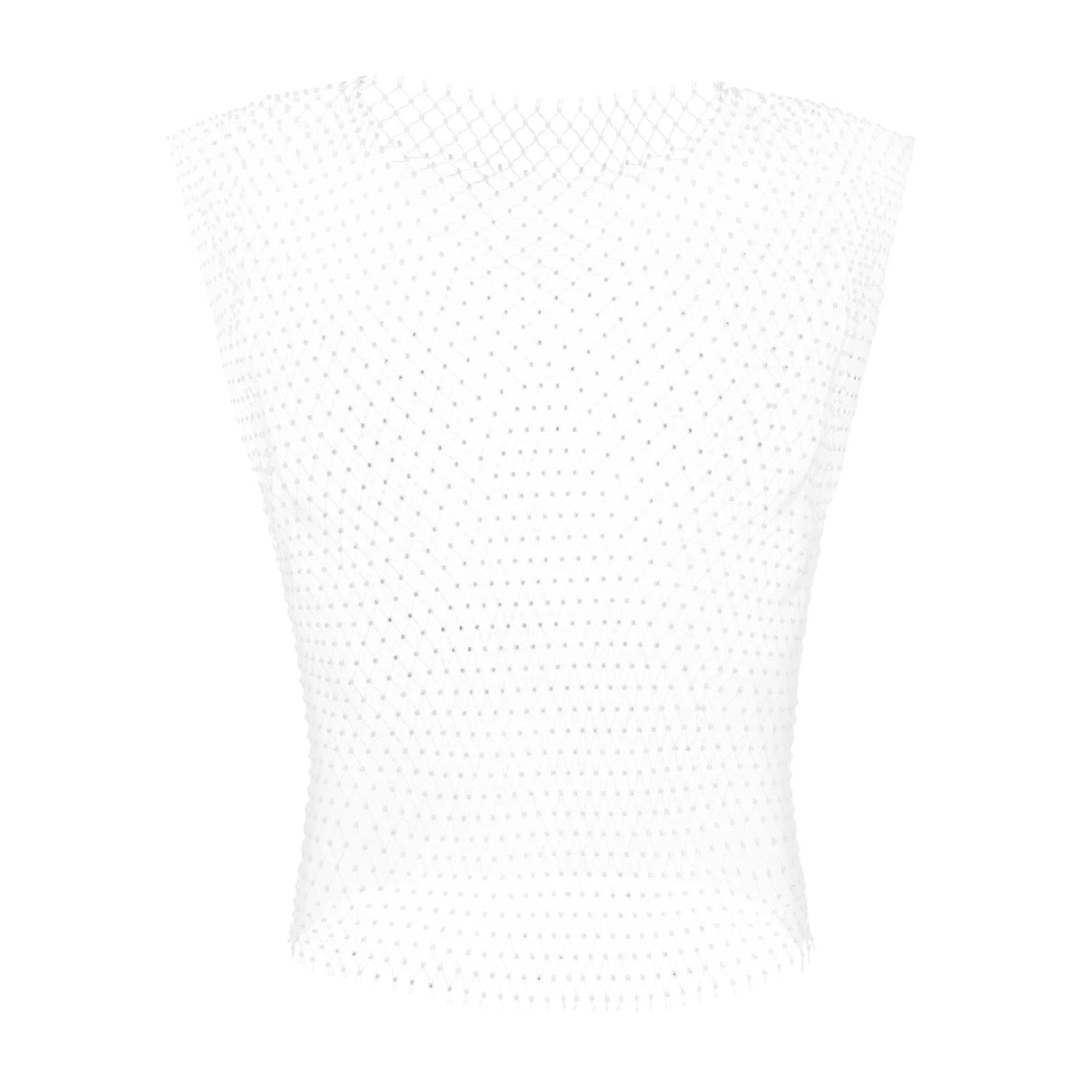 MEN See - Through Fishnet Vest - WOWihte