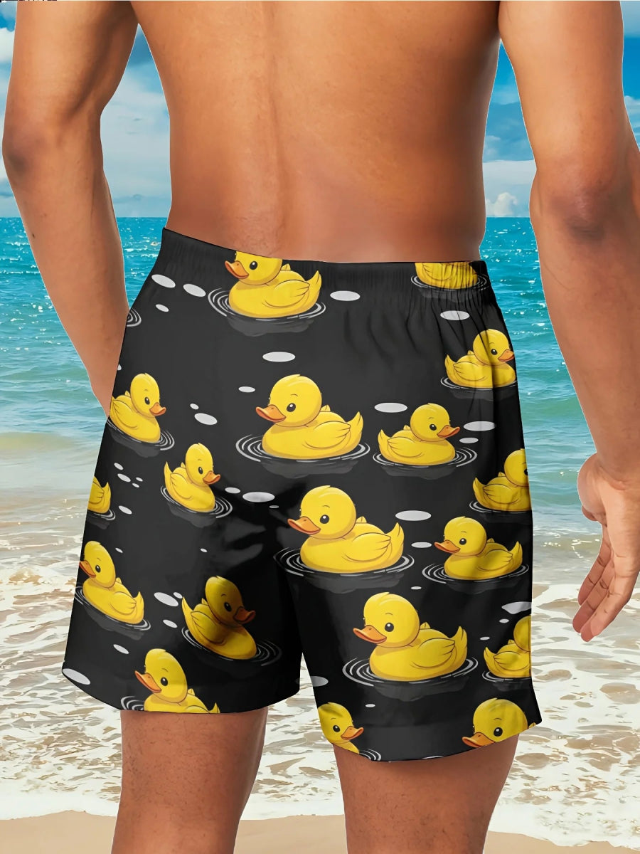 Men's 3D Duck Quick - Dry Shorts - WOWihte