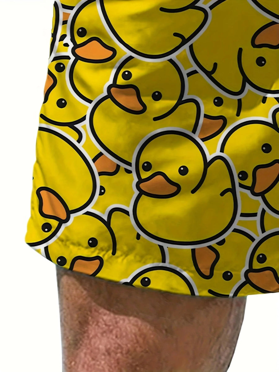 Men's 3D Duck Quick - Dry Shorts - WOWihte