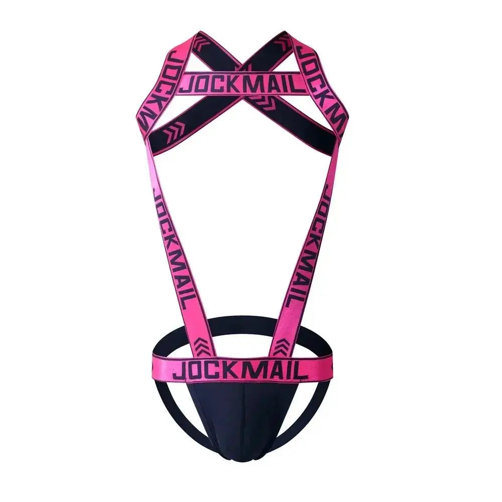 Men's Bodysuit Thong Jockstrap Set - WOWihte