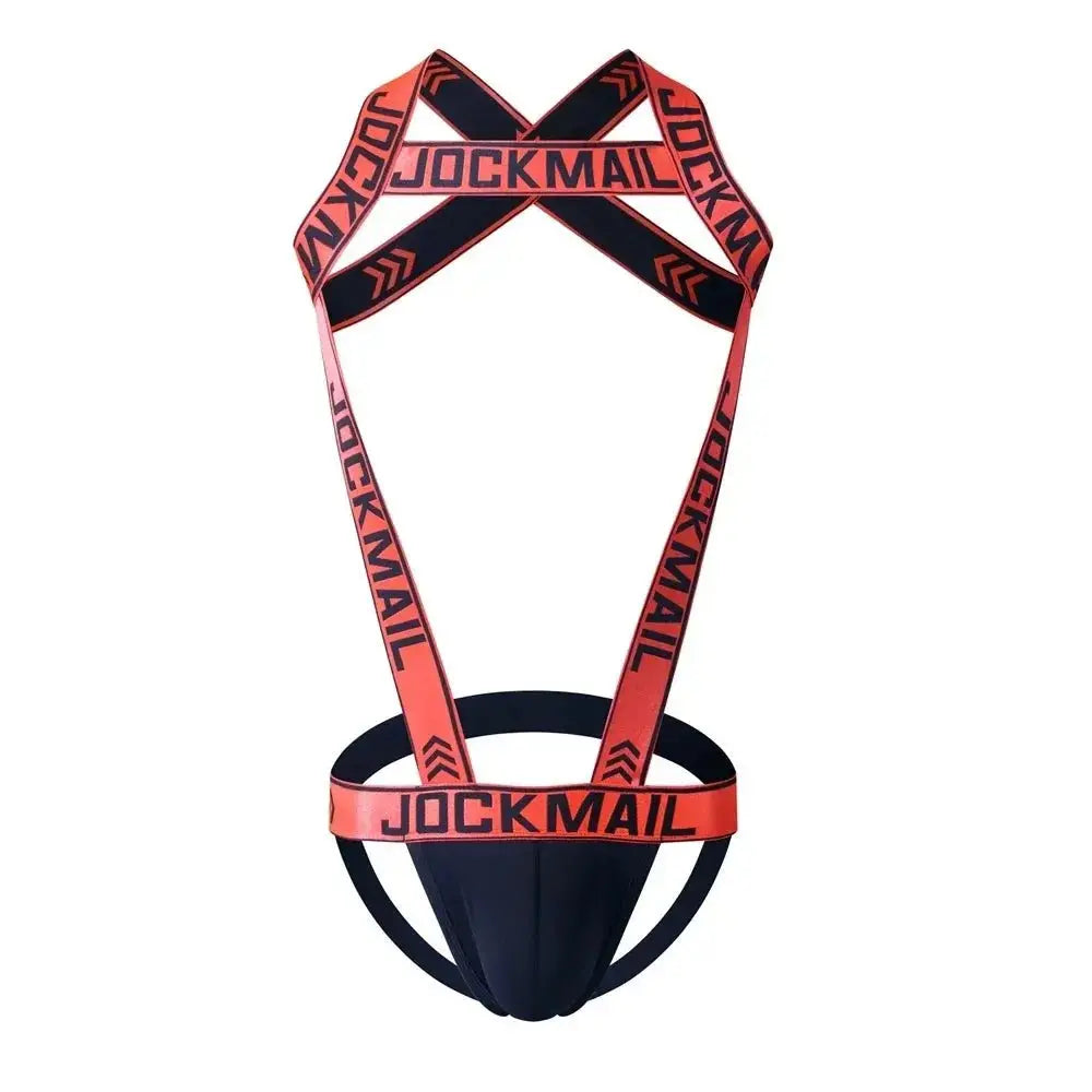 Men's Bodysuit Thong Jockstrap Set - WOWihte