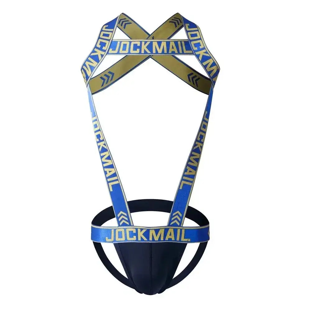 Men's Bodysuit Thong Jockstrap Set - WOWihte