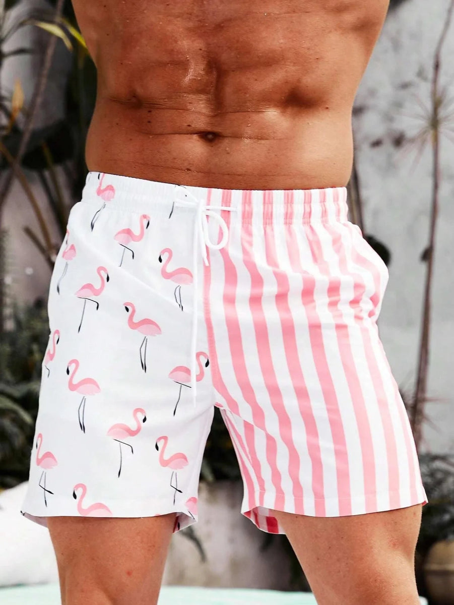 Men's Breathable Hawaii Swim Trunks - WOWihte