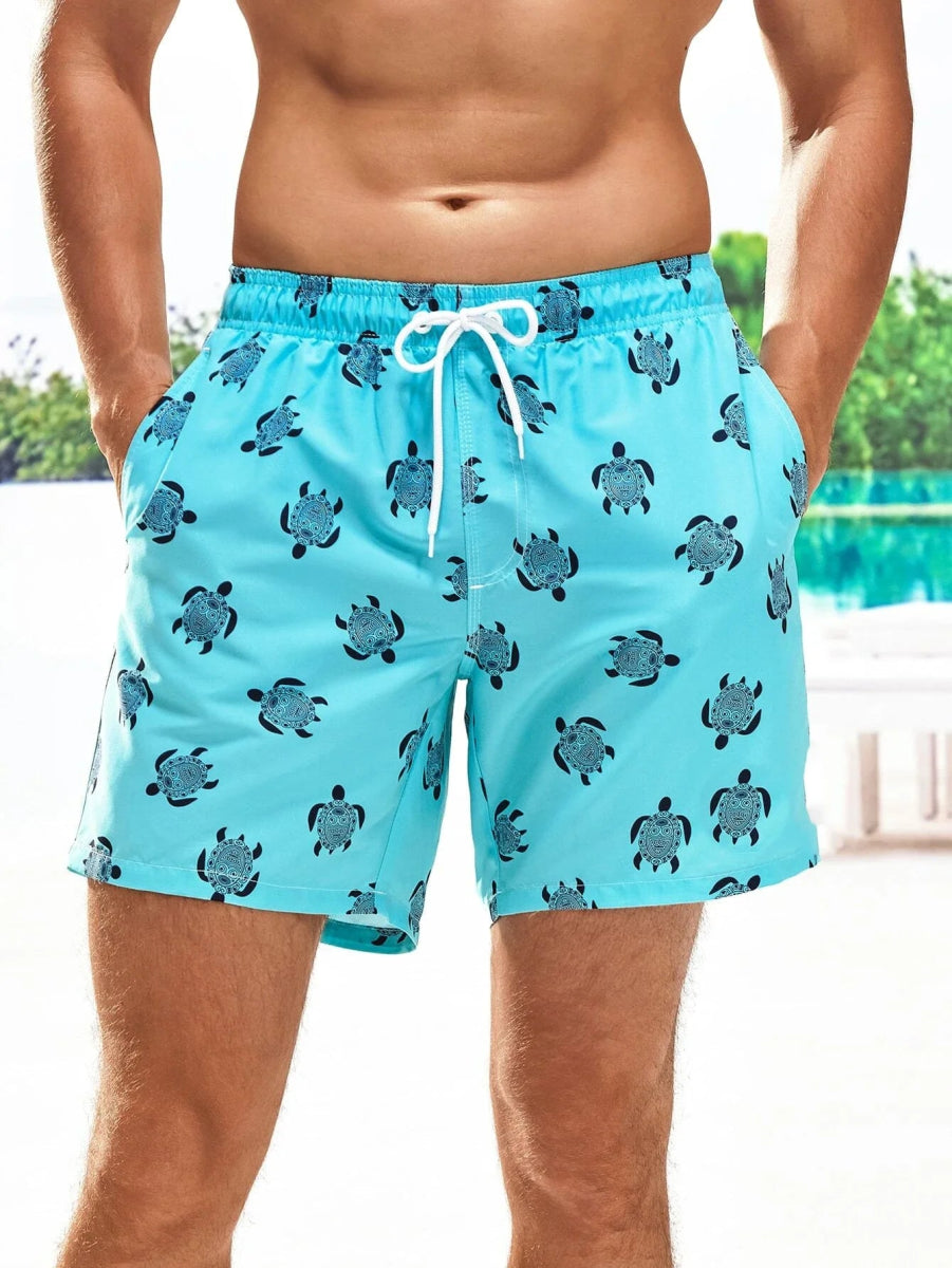 Men's Breathable Hawaii Swim Trunks - WOWihte
