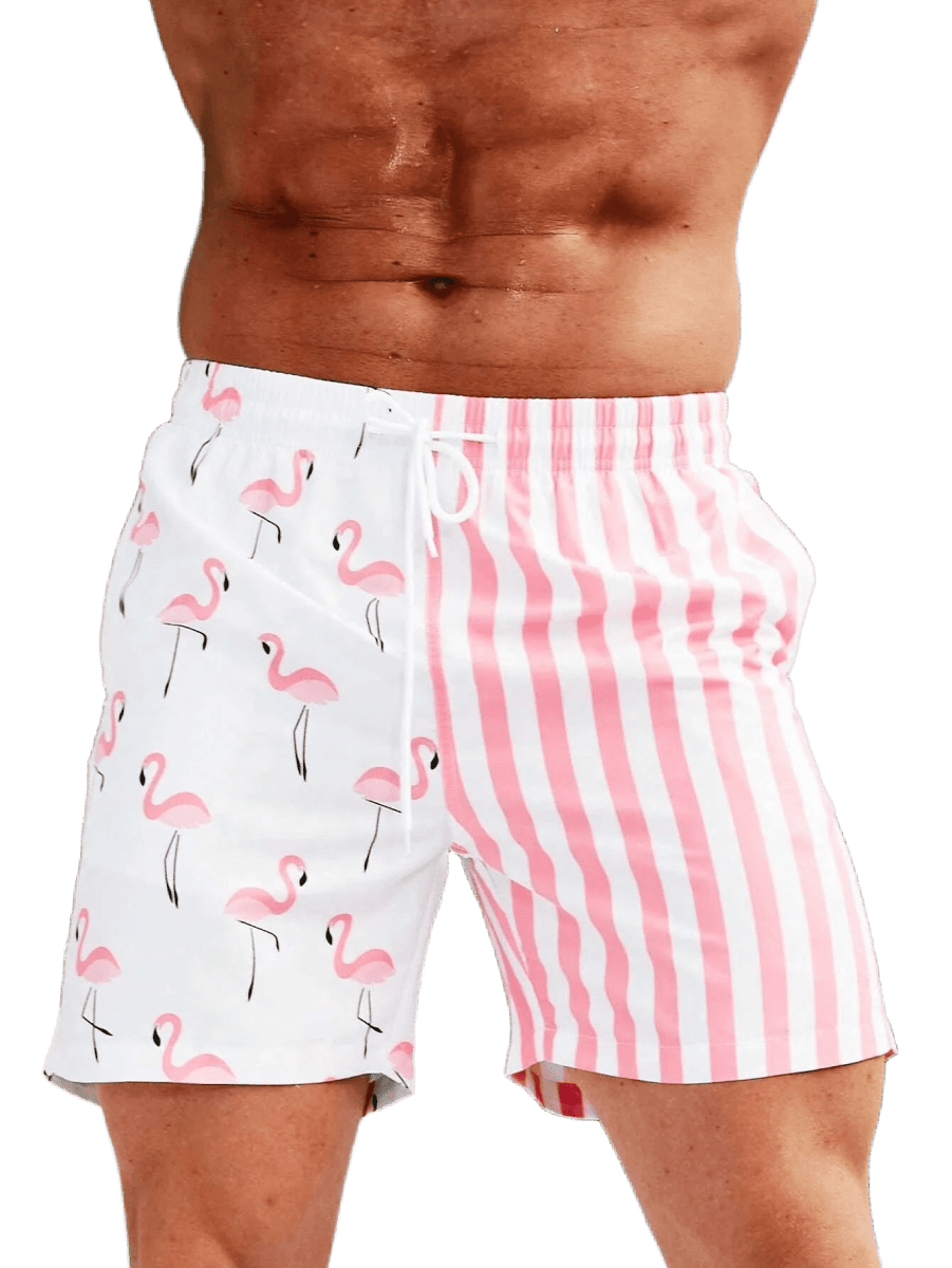 Men's Breathable Hawaii Swim Trunks - WOWihte
