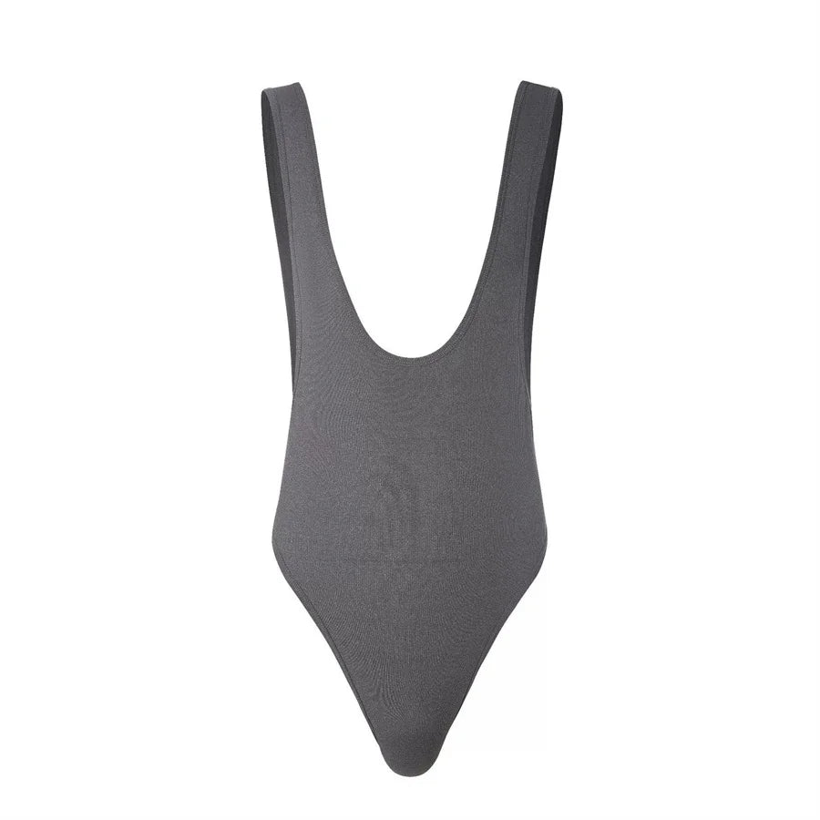 Men's Breathable Solid Bodysuit Jumpsuit - WOWihte