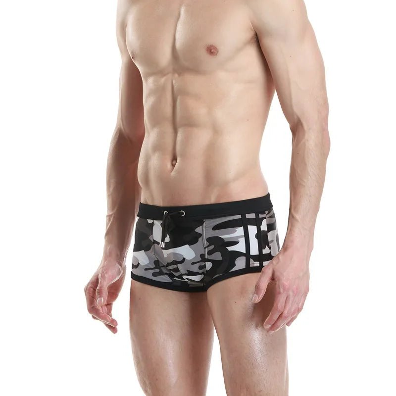 Men's Camouflage Swim Trunks - WOWihte