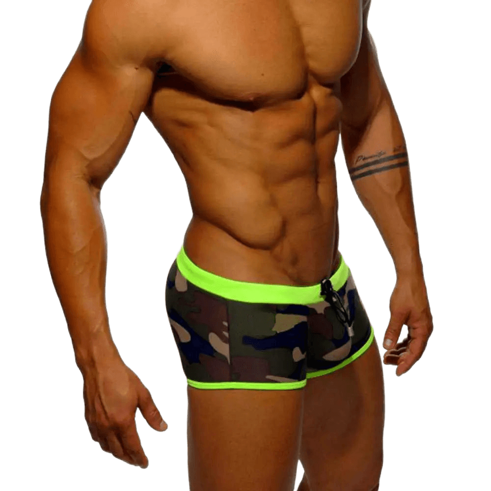 Men's Camouflage Swim Trunks - WOWihte