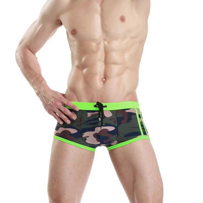 Men's Camouflage Swim Trunks - WOWihte