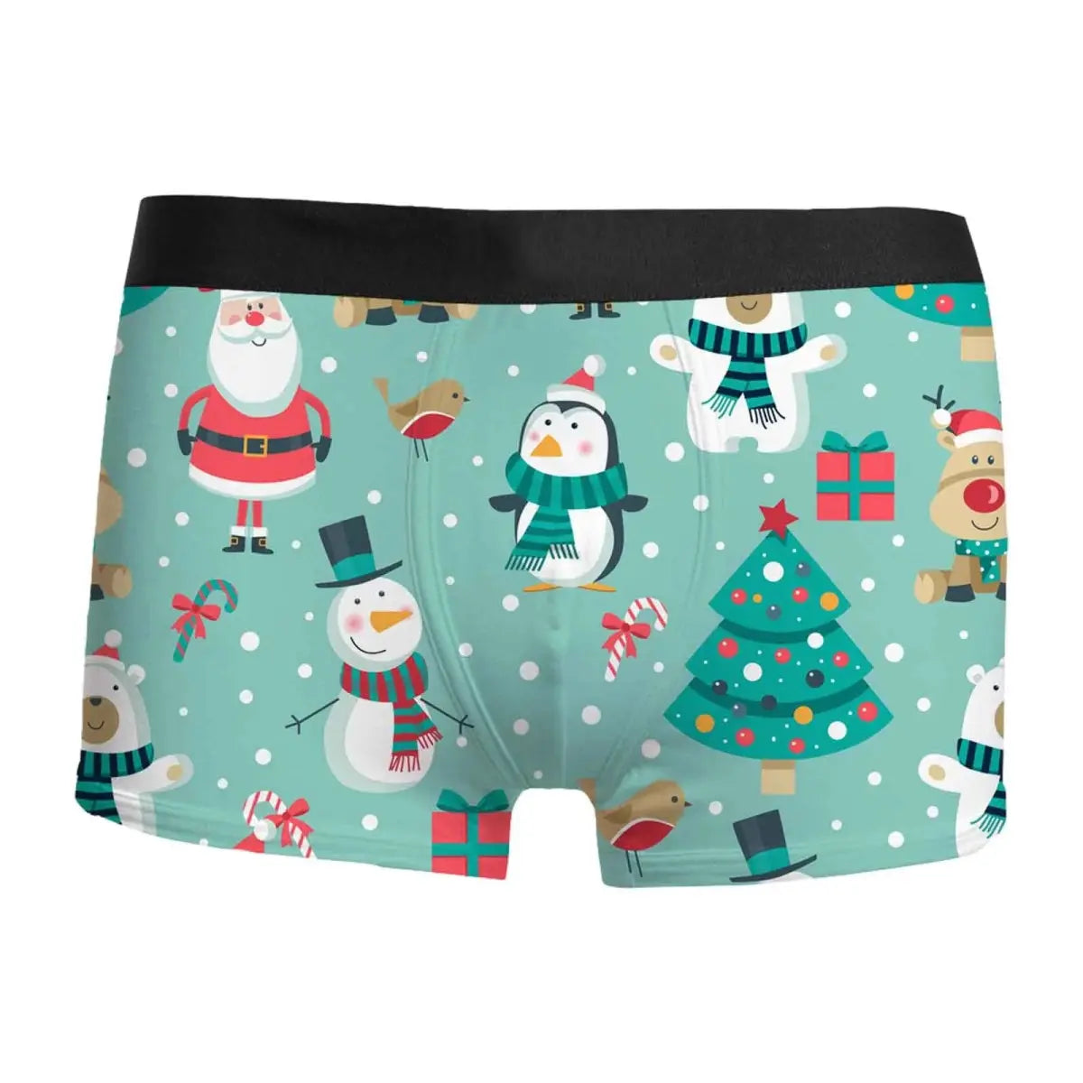 Mens Christmas Breathable Boyshorts - WOWihte