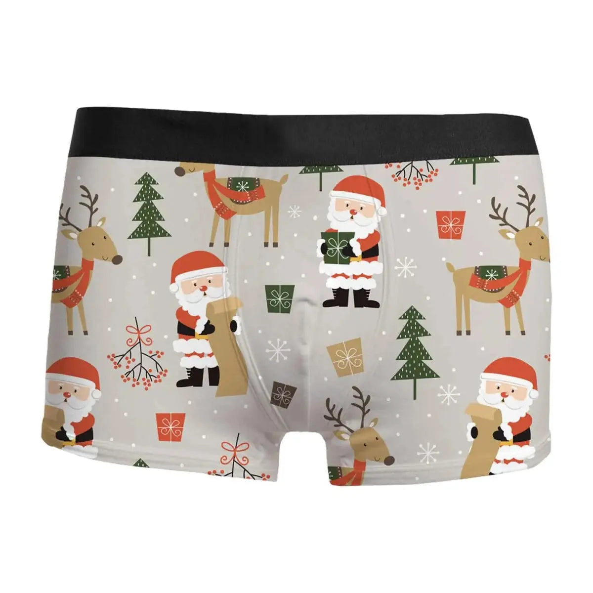 Mens Christmas Breathable Boyshorts - WOWihte