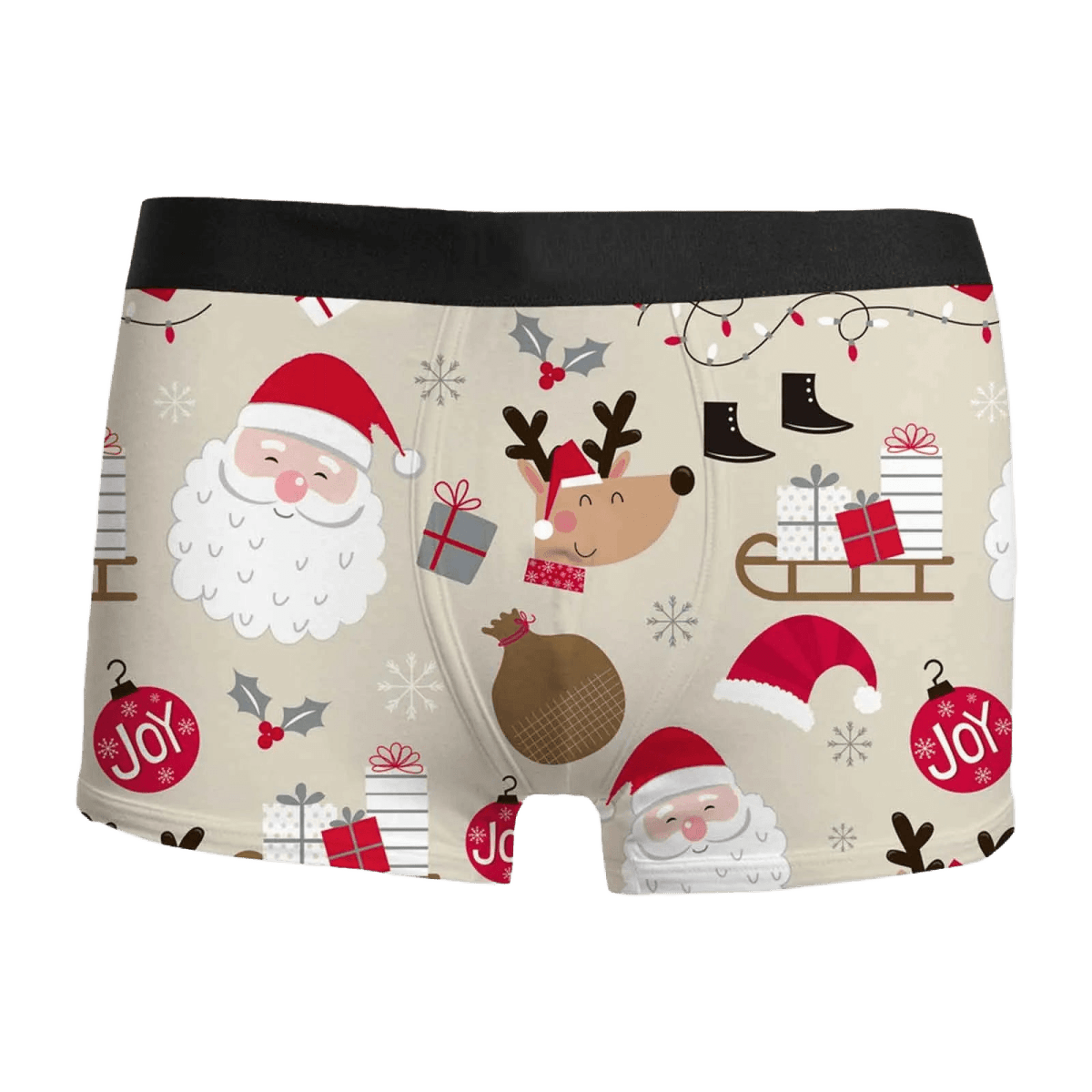Mens Christmas Breathable Boyshorts - WOWihte