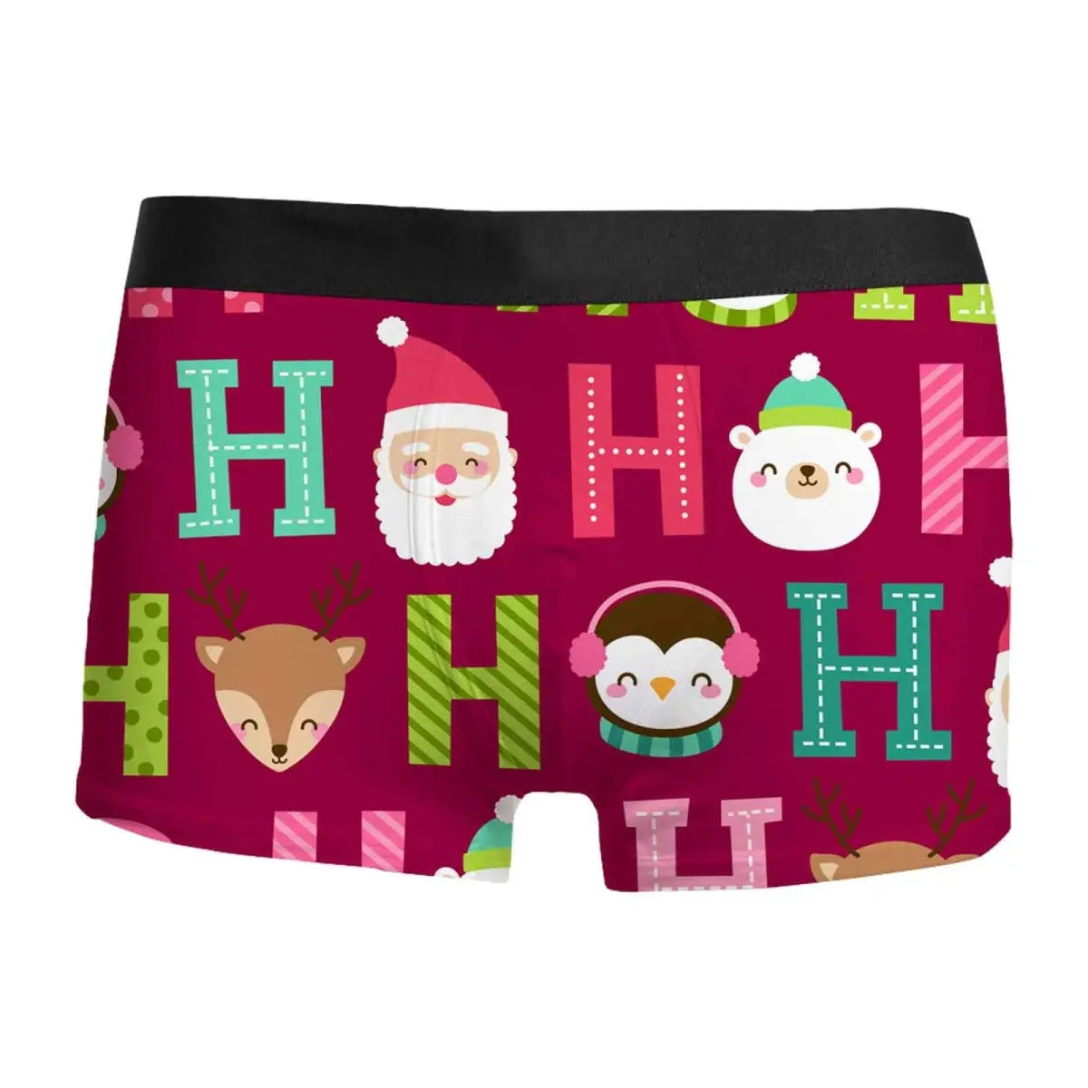 Mens Christmas Breathable Boyshorts - WOWihte