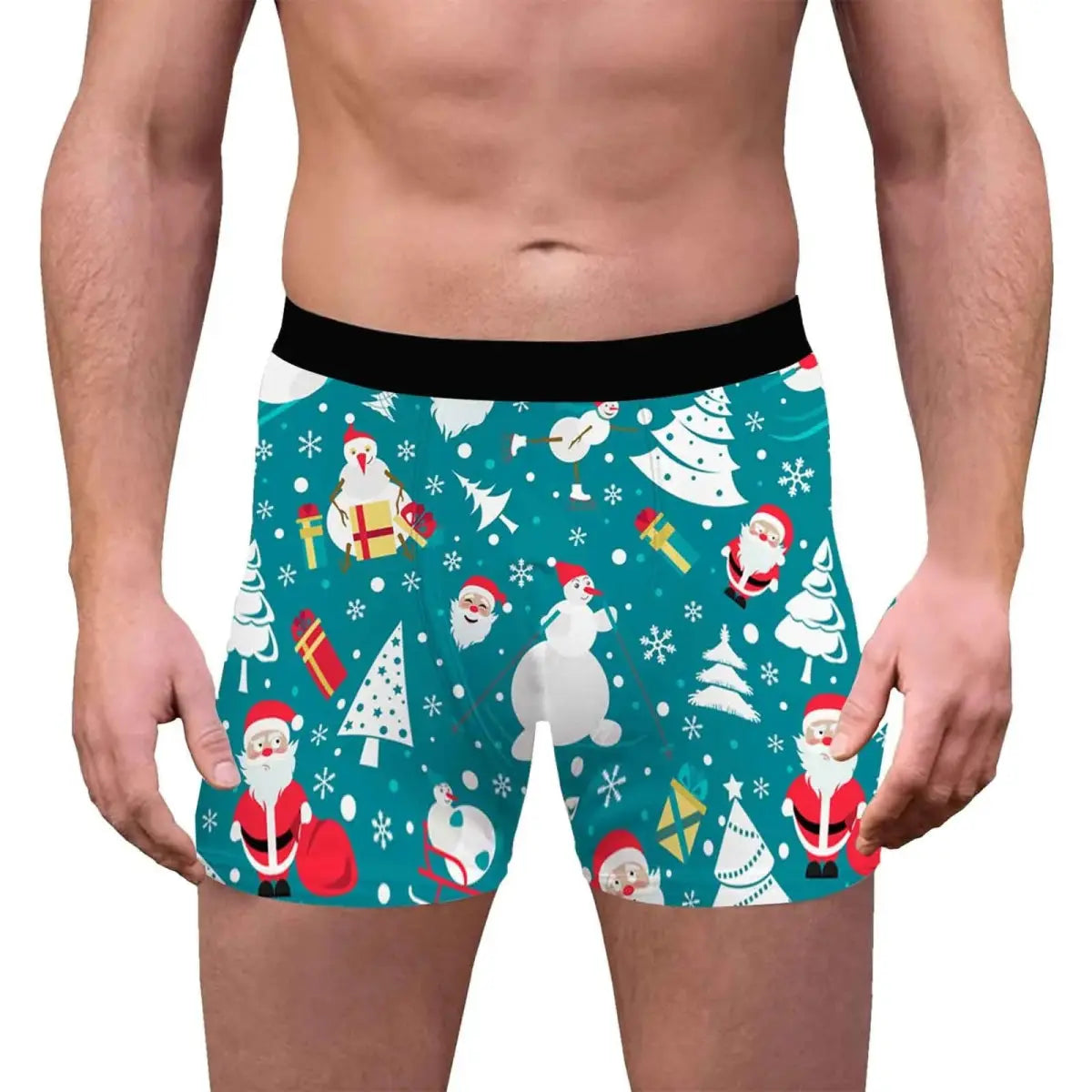 Mens Christmas Breathable Boyshorts - WOWihte
