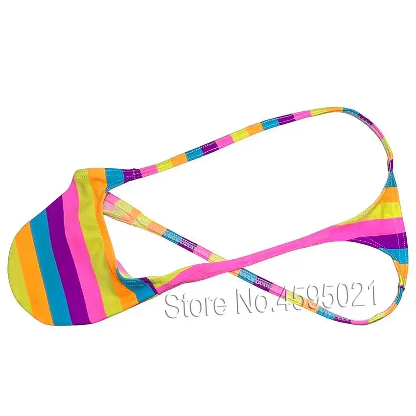 Men's Contour Pouch Beach Thong - WOWihte
