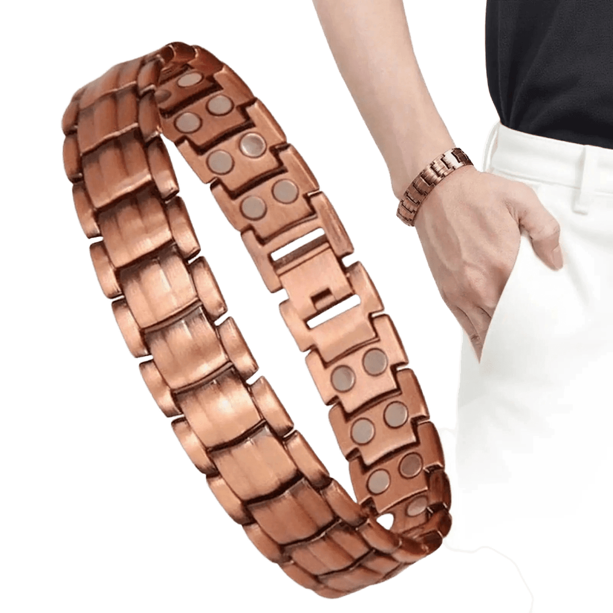 Men's Copper Magnetic Therapy Bracelet - WOWihte