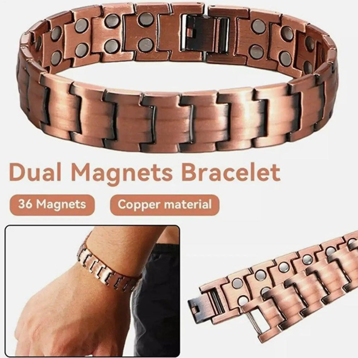 Men's Copper Magnetic Therapy Bracelet - WOWihte