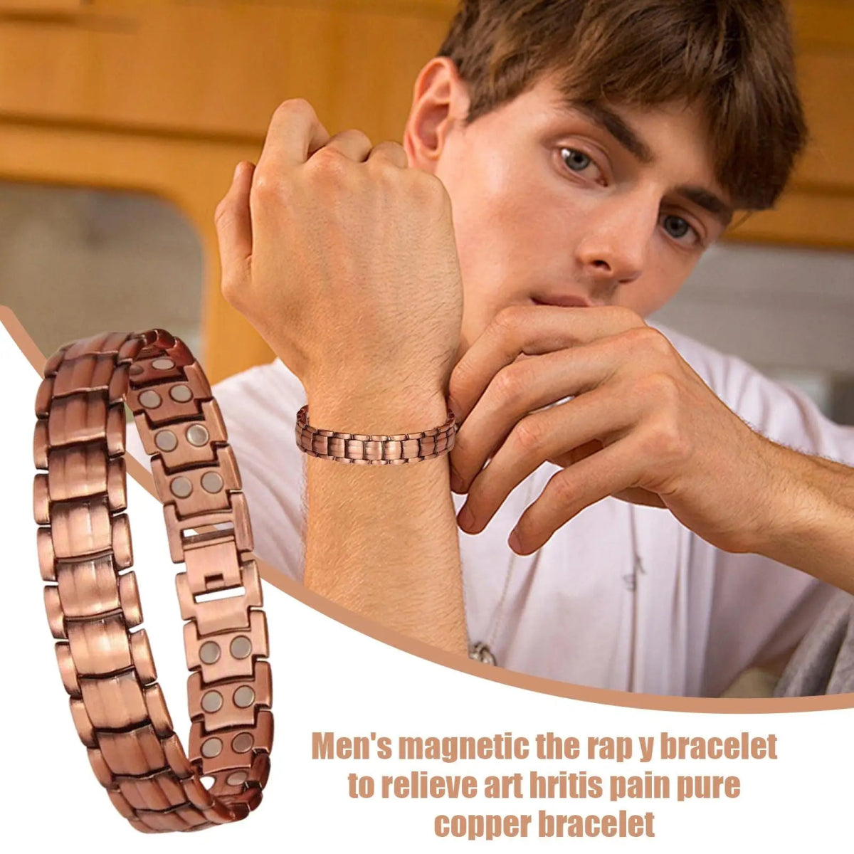 Men's Copper Magnetic Therapy Bracelet - WOWihte