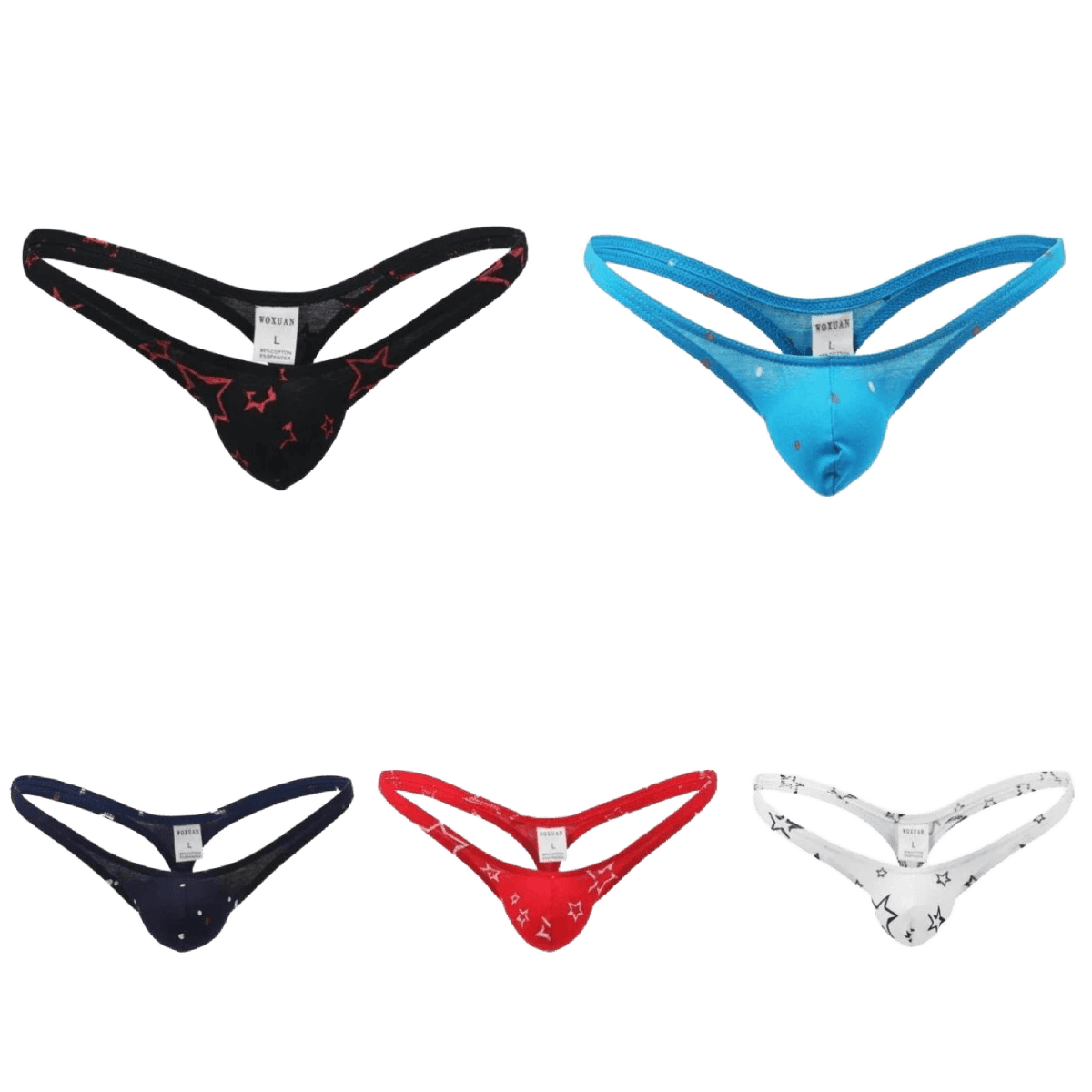 Men's Cotton Low - Rise Thong - WOWihte