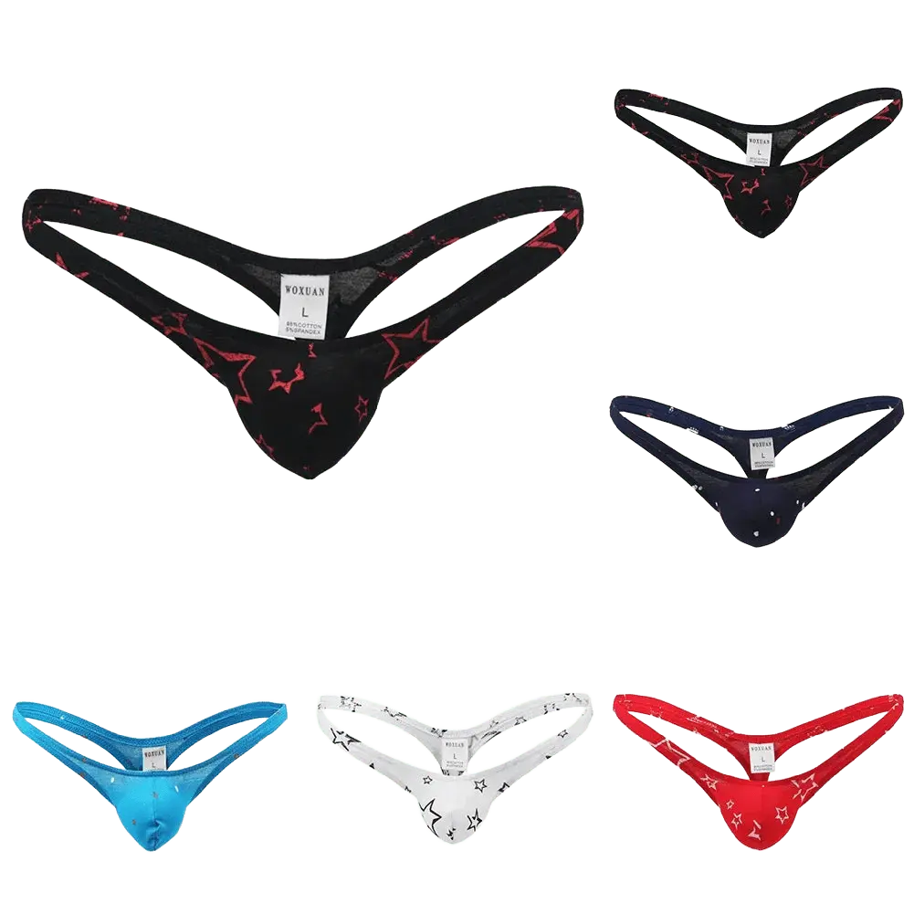 Men's Cotton Low - Rise Thong - WOWihte