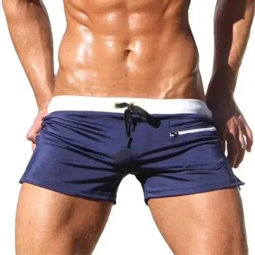 Men's Drawstring Boardshorts with Pocket - WOWihte