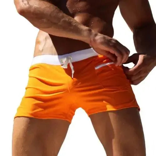 Men's Drawstring Boardshorts with Pocket - WOWihte