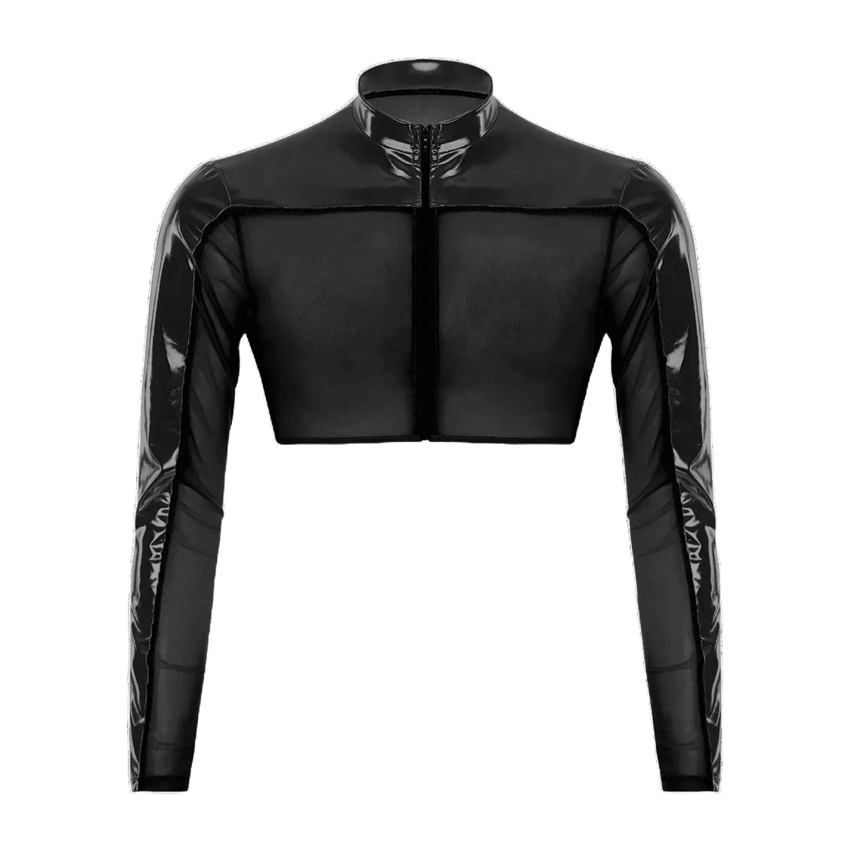 Men's Glitter Crop Top Shirt - WOWihte