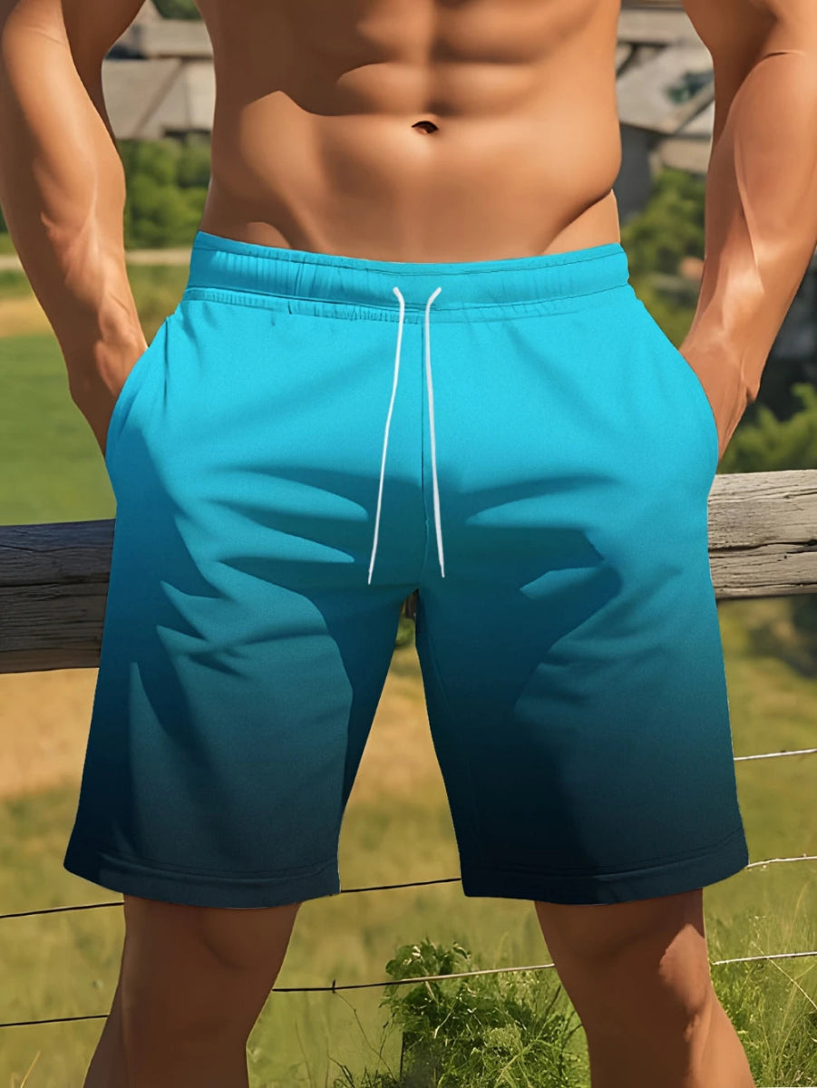 Men's Gradient Quick - Dry Shorts - WOWihte