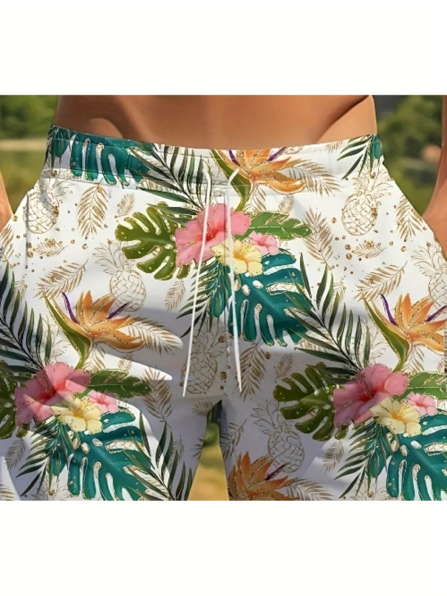 Men's Hawaiian Quick - Dry Shorts - WOWihte