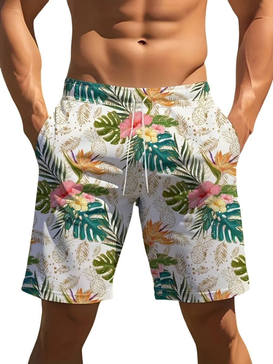 Men's Hawaiian Quick - Dry Shorts - WOWihte