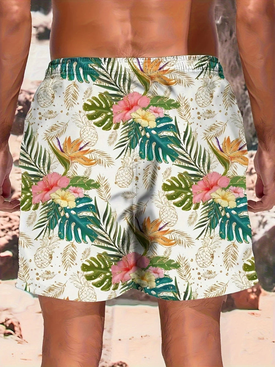 Men's Hawaiian Quick - Dry Shorts - WOWihte