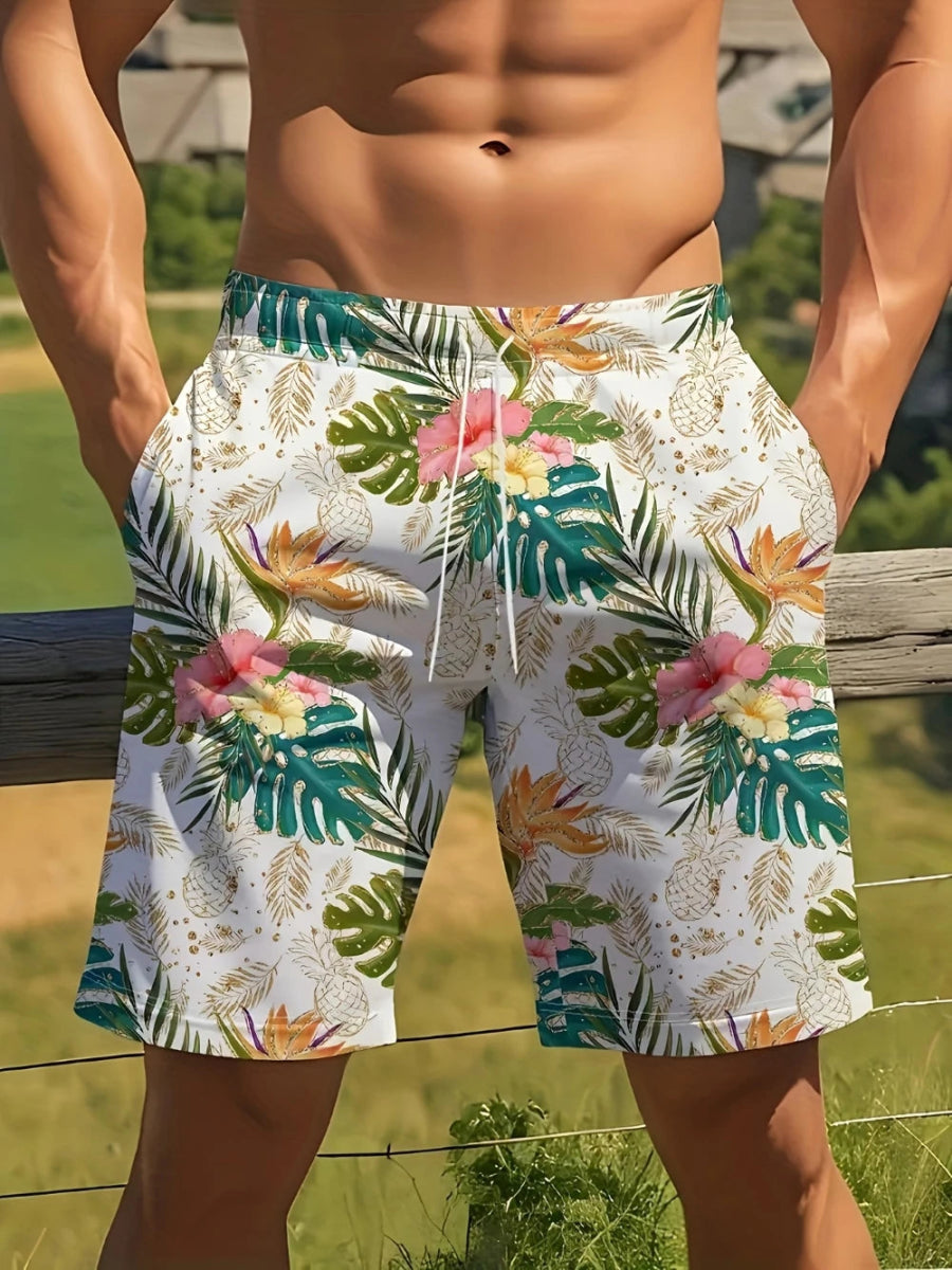 Men's Hawaiian Quick - Dry Shorts - WOWihte