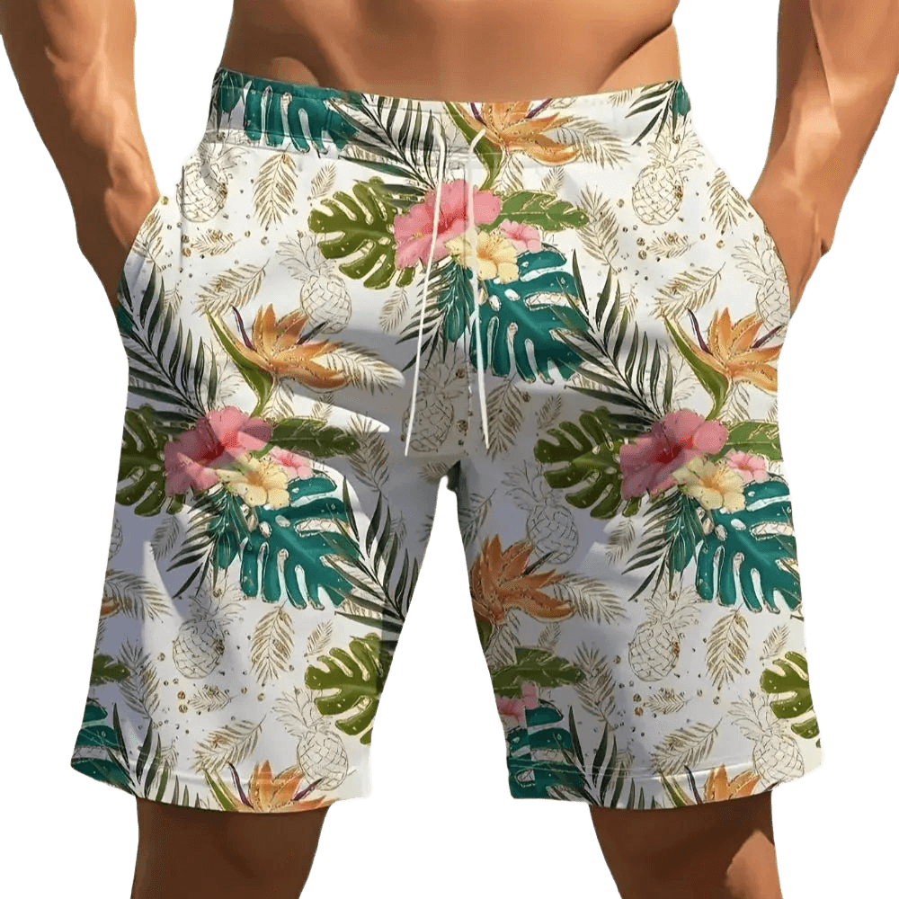 Men's Hawaiian Quick - Dry Shorts - WOWihte