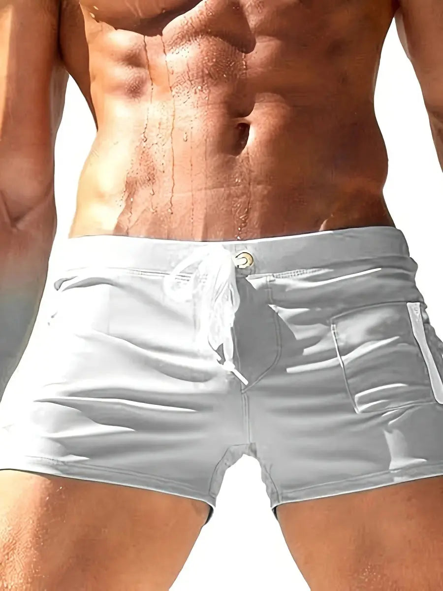 Men's High - Waist Quick - Dry Trunks - WOWihte