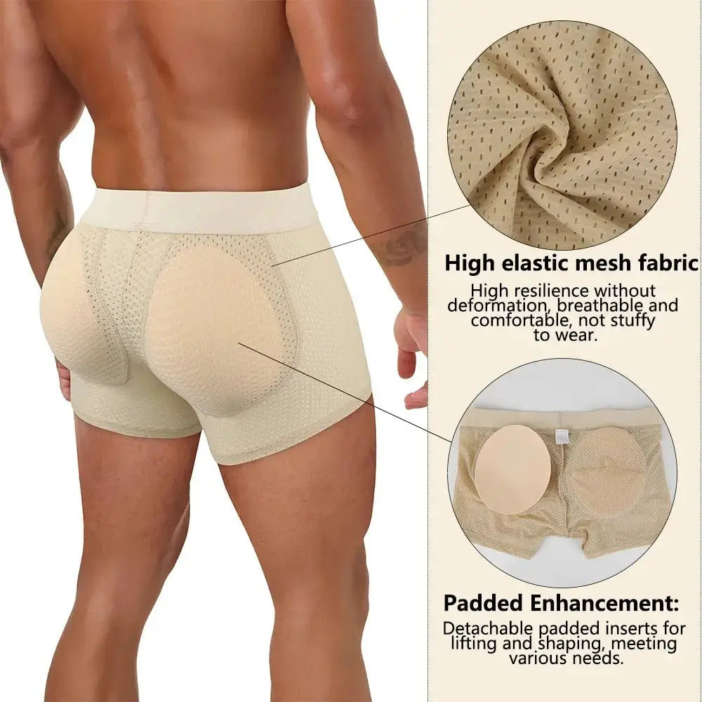 Men's Hip - Lift Body Shaper Briefs - WOWihte