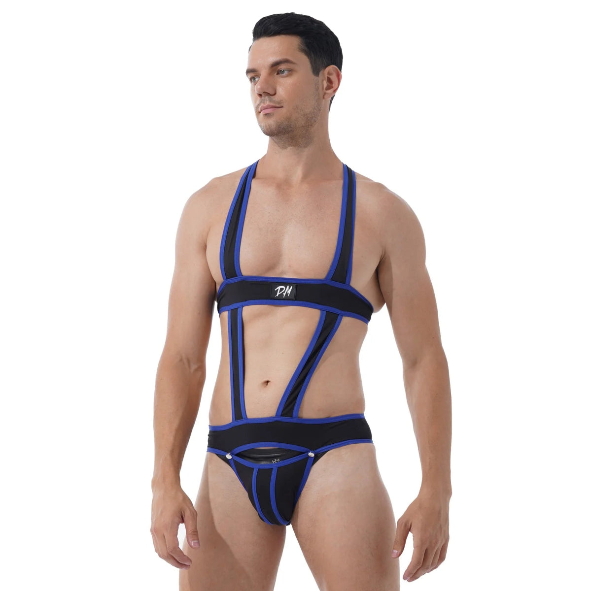 Men's Hollow - Out Jockstrap Bodysuit - WOWihte
