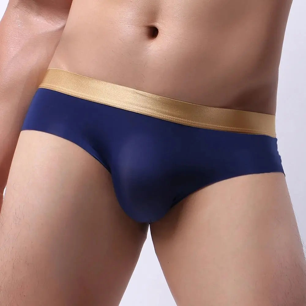 Men's Ice Silk Pouch Briefs - WOWihte