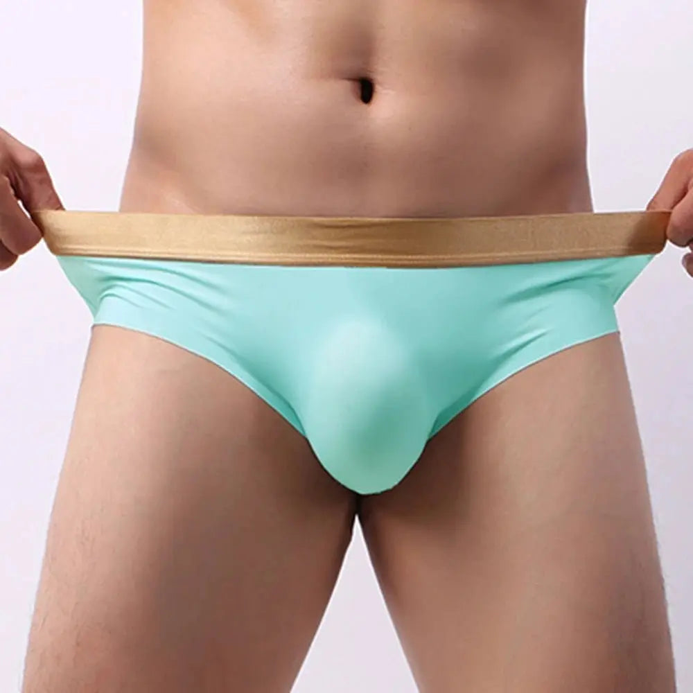 Men's Ice Silk Pouch Briefs - WOWihte