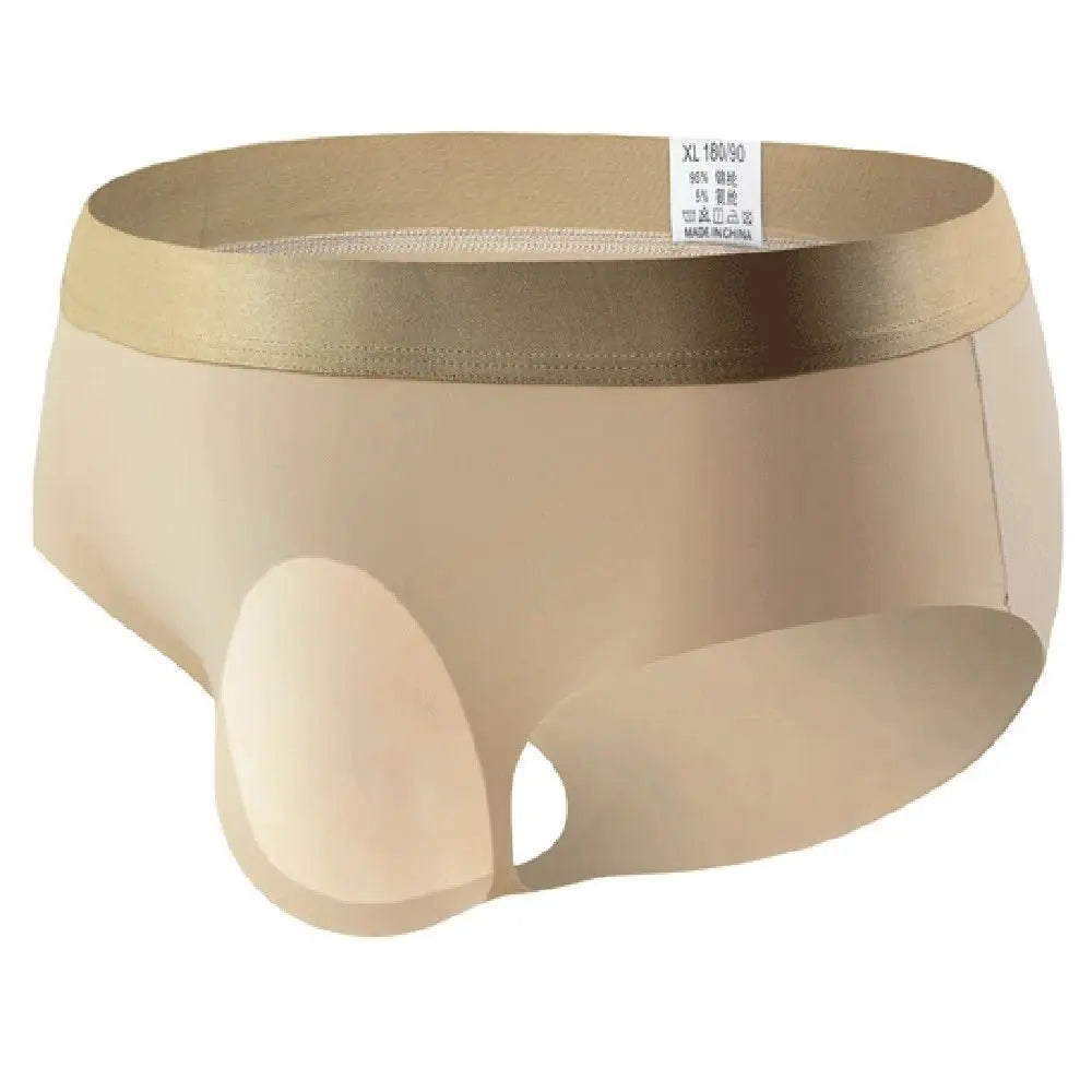Men's Ice Silk Pouch Briefs - WOWihte