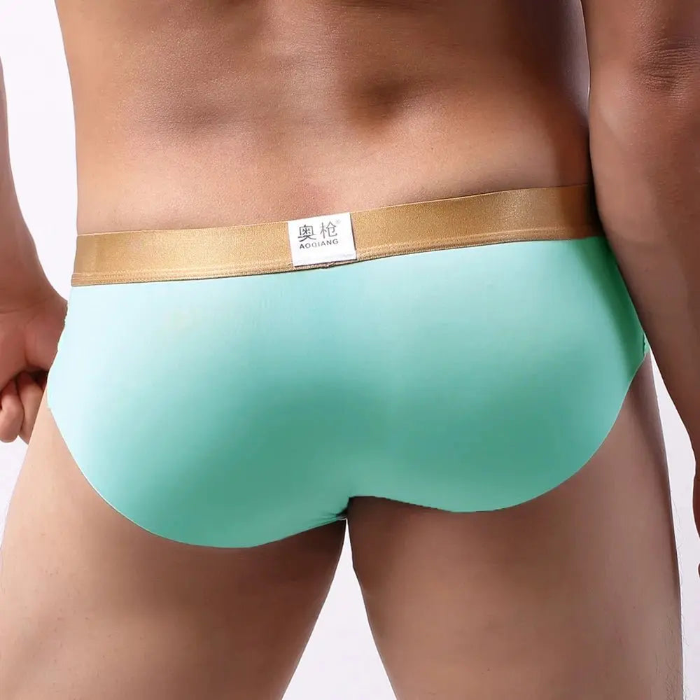 Men's Ice Silk Pouch Briefs - WOWihte